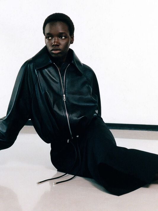 LOEWE Balloon jacket in nappa lambskin Black