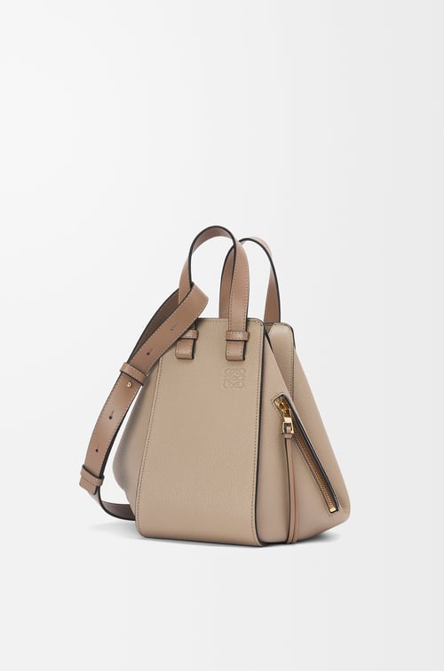 LOEWE Small Hammock bag in soft grained calfskin Sand