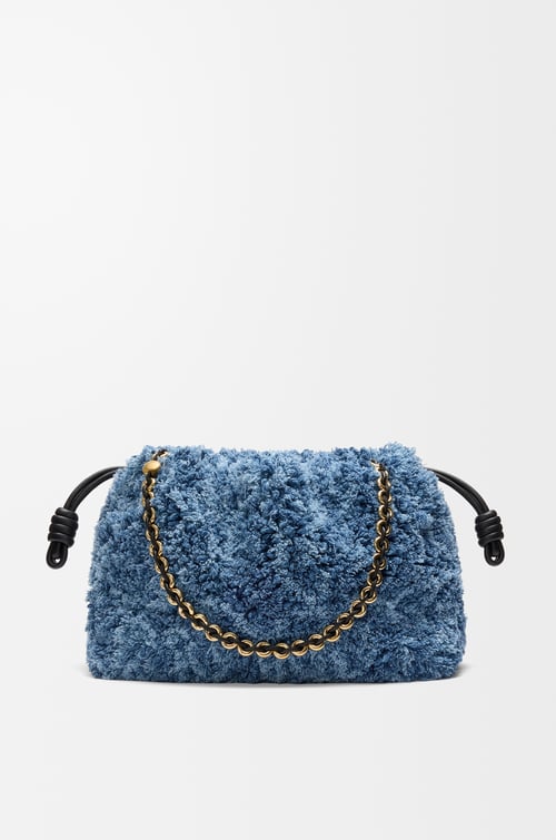 LOEWE Bolso Flamenco Purse mediano en denim Azul