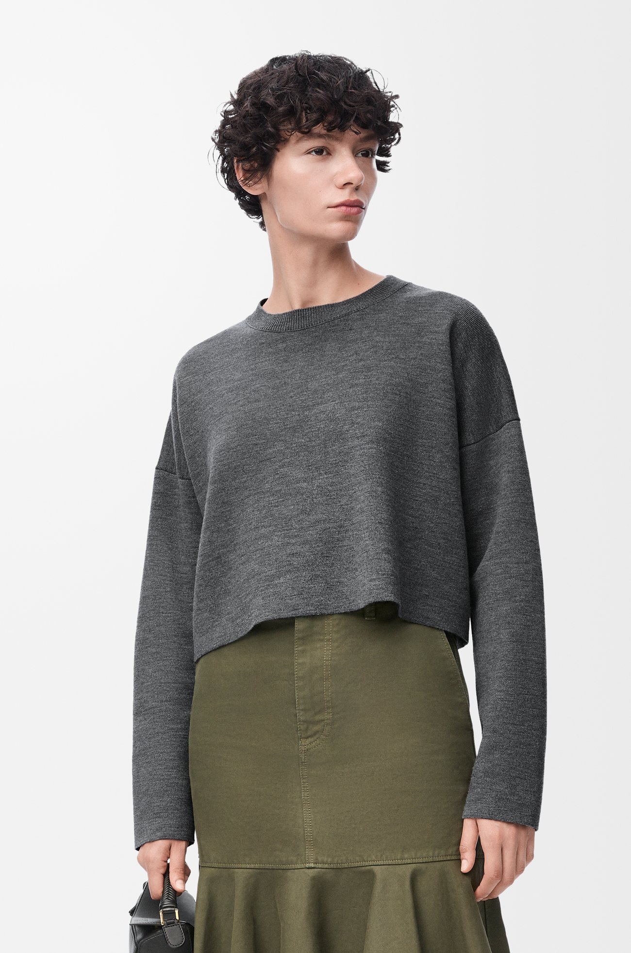 LOEWE Anagram sweater in wool Dark Grey