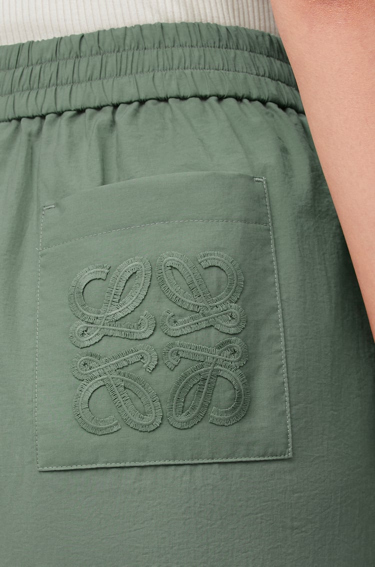 LOEWE Cropped trousers in cotton blend Sage