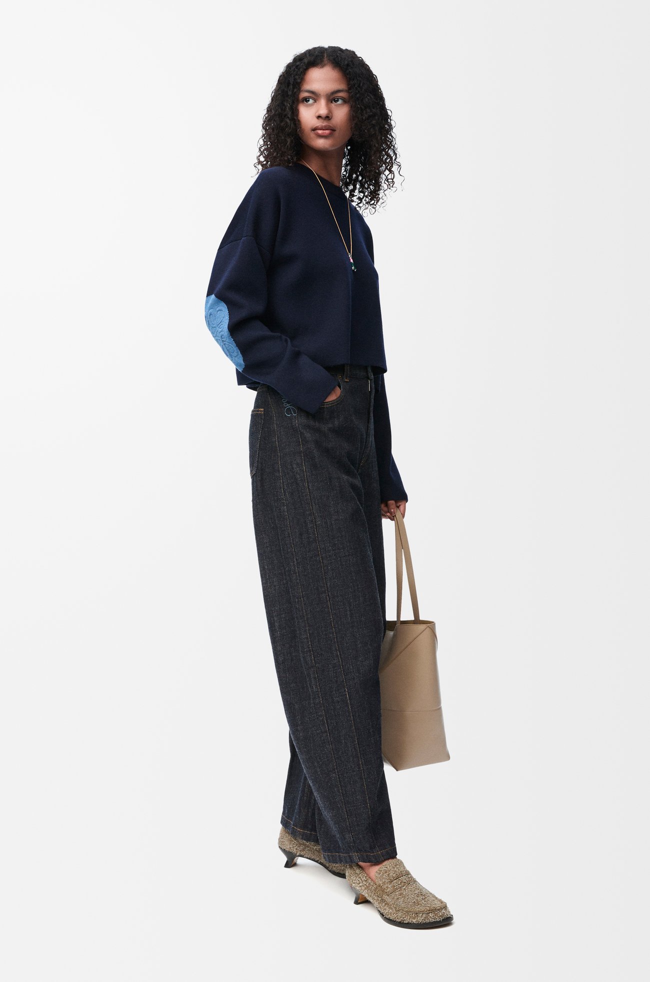 LOEWE Anagram sweater in wool Blue