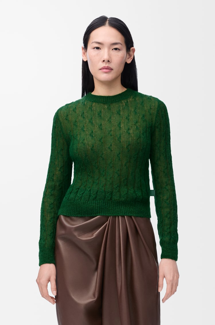 LOEWE Sweater in mohair and wool blend Green