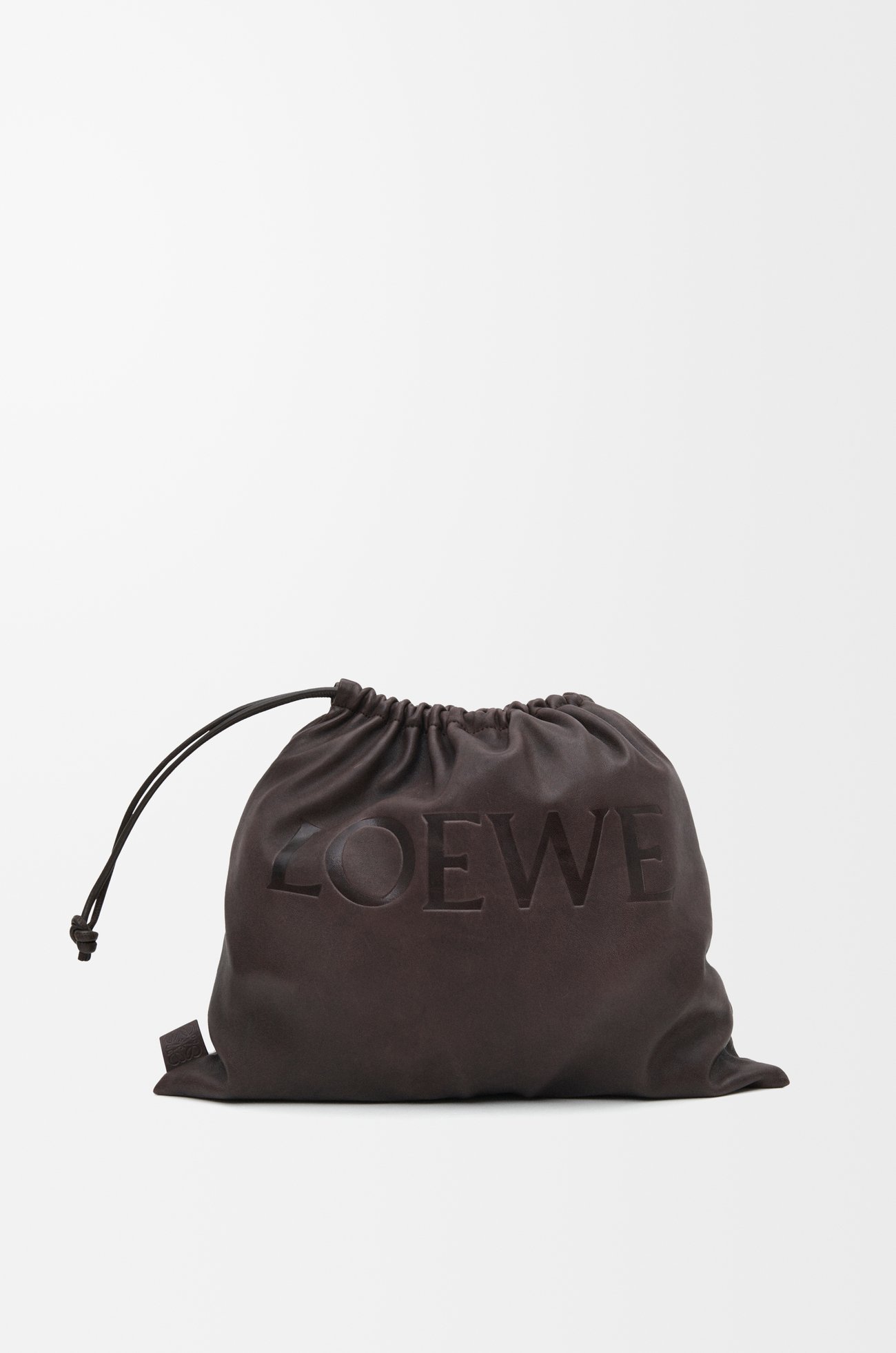 LOEWE Hooded jacket in nappa lambskin Dark Brown