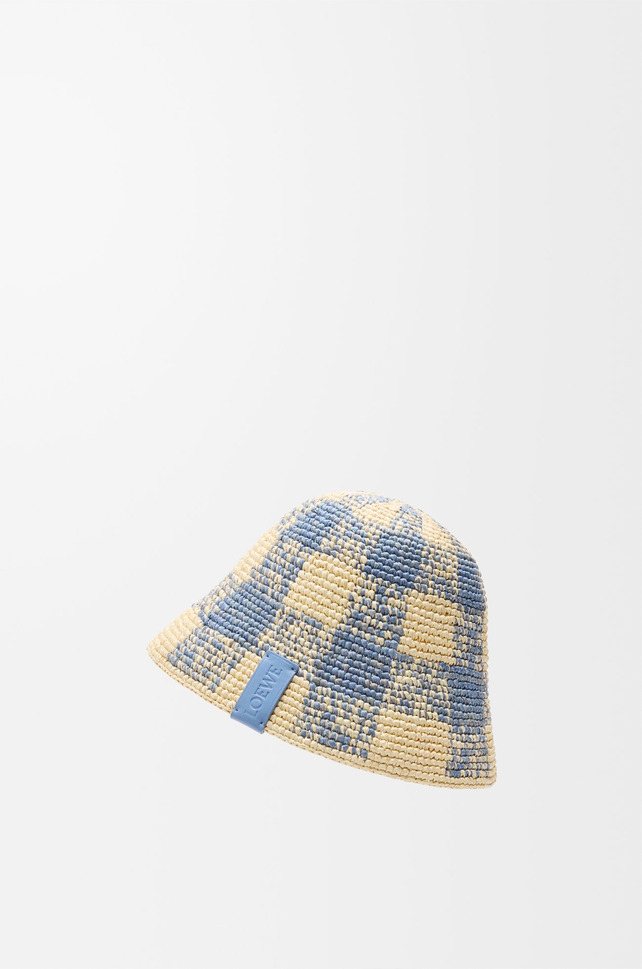 LOEWE バケットハット（ラフィア） Natural/Light Blue