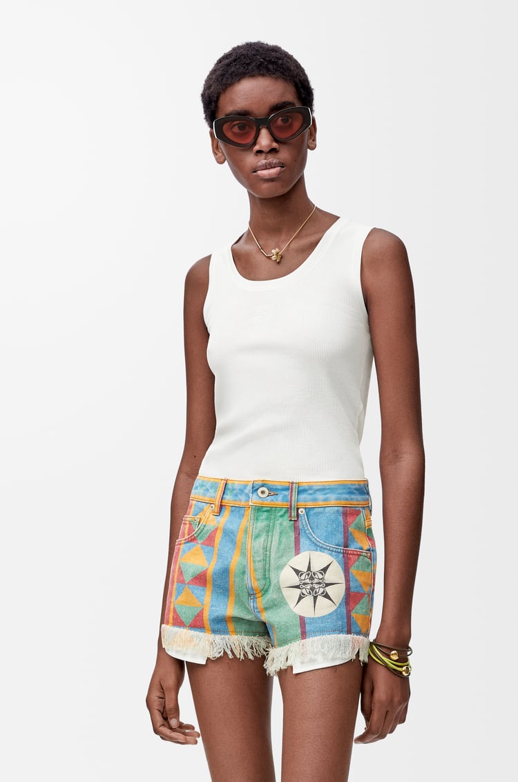 LOEWE Top sin mangas en algodón Blanco