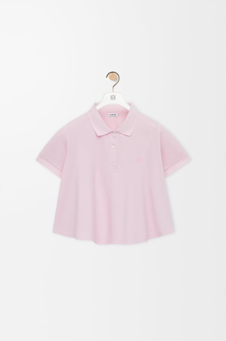 LOEWE Polo a trapezio in cotone Rosa Chiaro