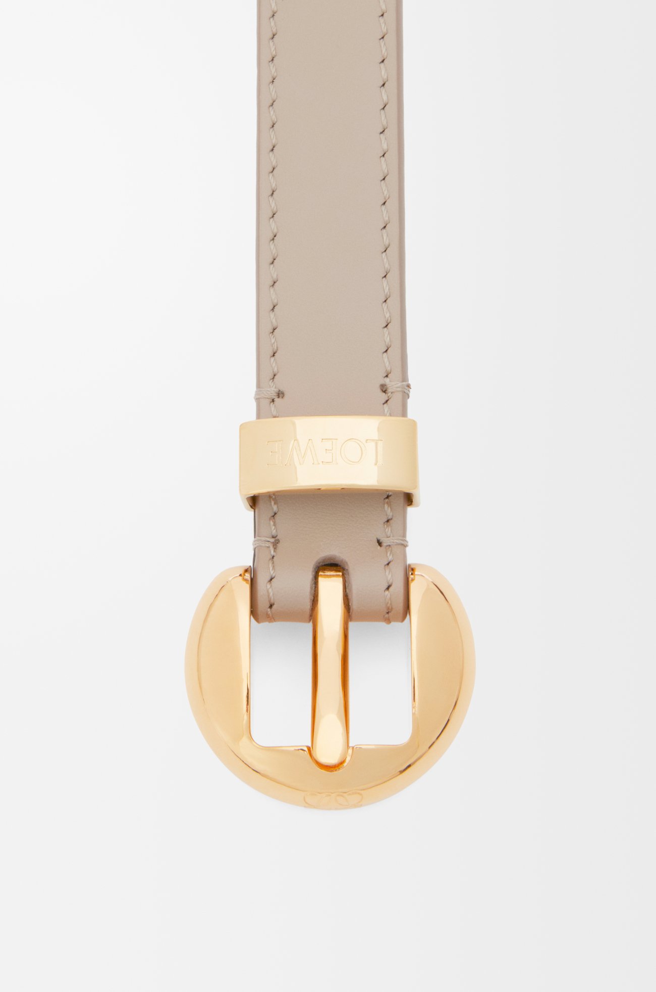 LOEWE Pebble belt in smooth calfskin Sand/Gold