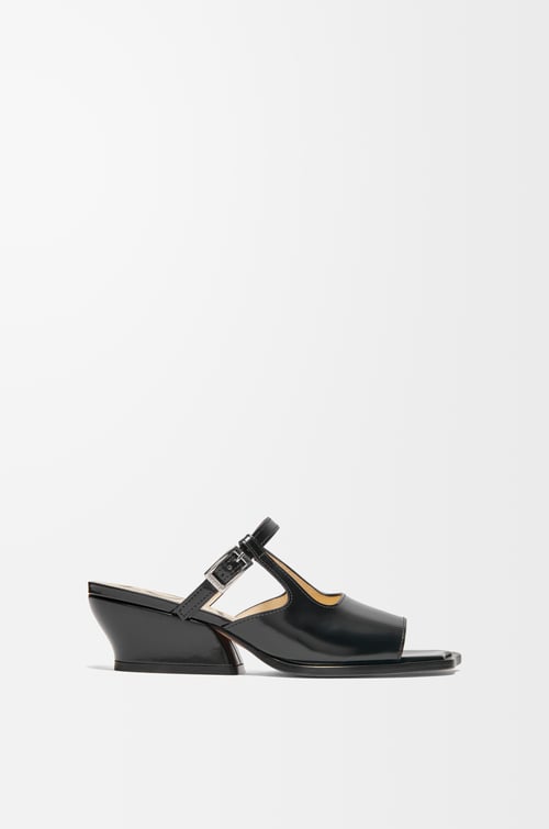 LOEWE Mule Onda en piel de ternera Negro
