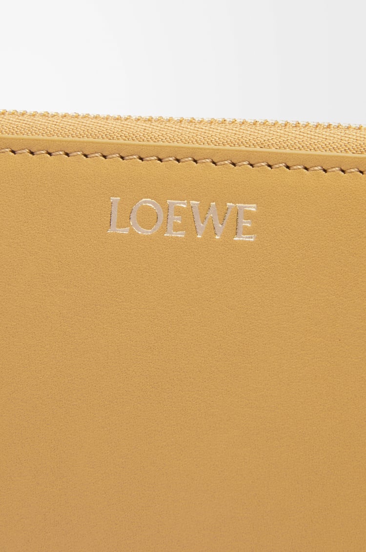 LOEWE Knot zip around wallet in shiny nappa calfskin Sahara/Crimson