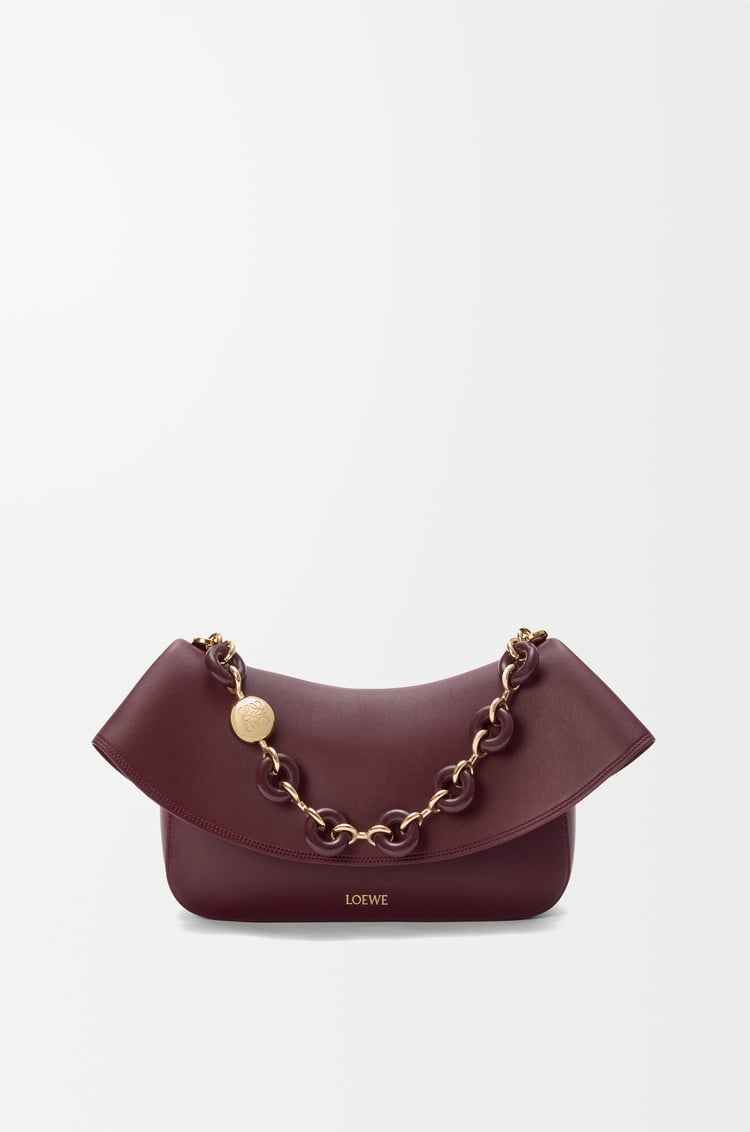LOEWE Medium Ola bag in smooth calfskin Dark Burgundy
