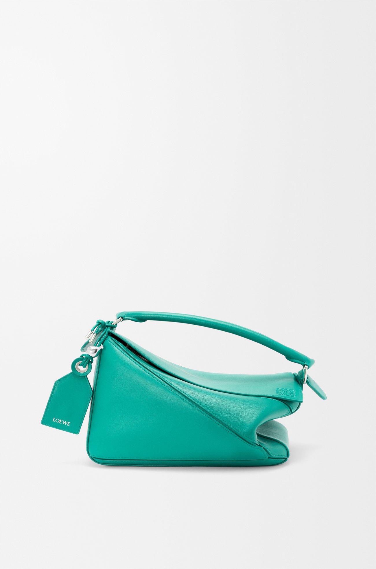 LOEWE Small Featherlight Puzzle bag in nappa lambskin Aquamarine