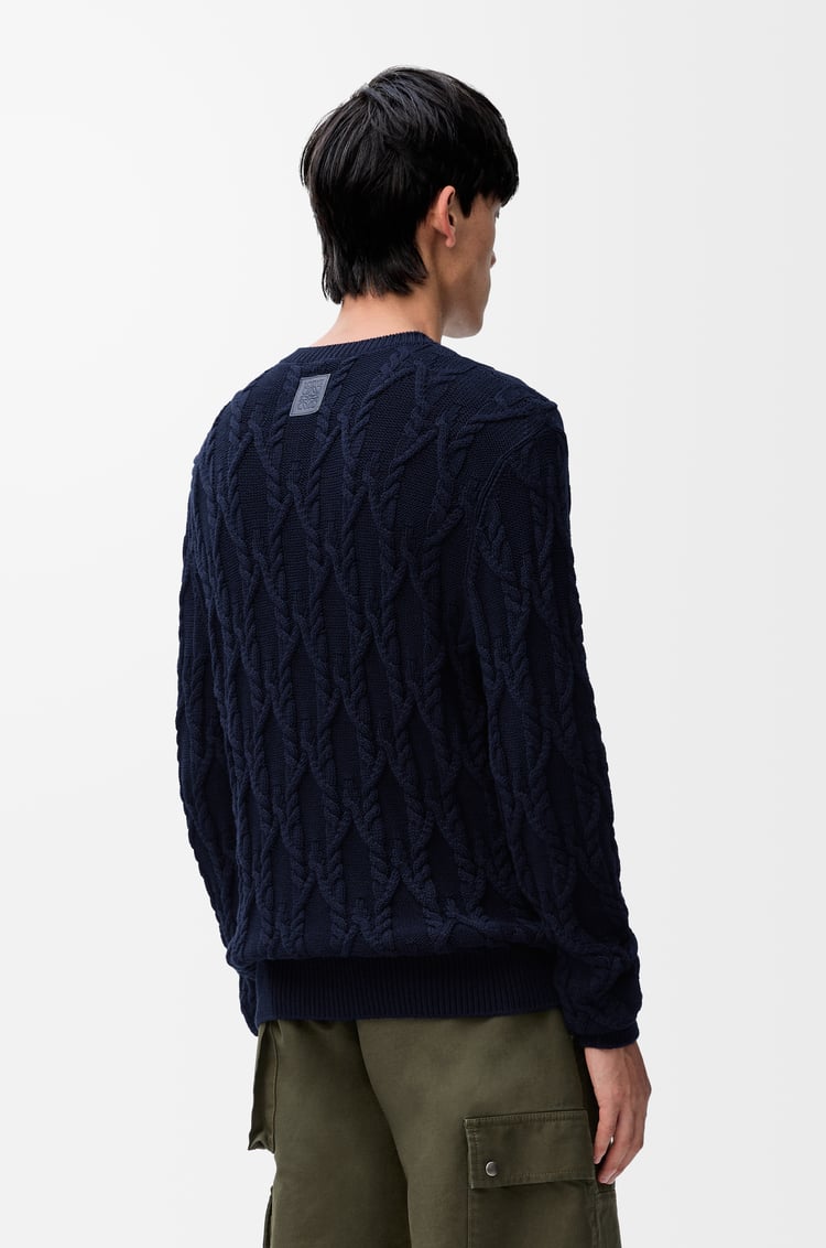 LOEWE Sweater in cotton Navy Blue