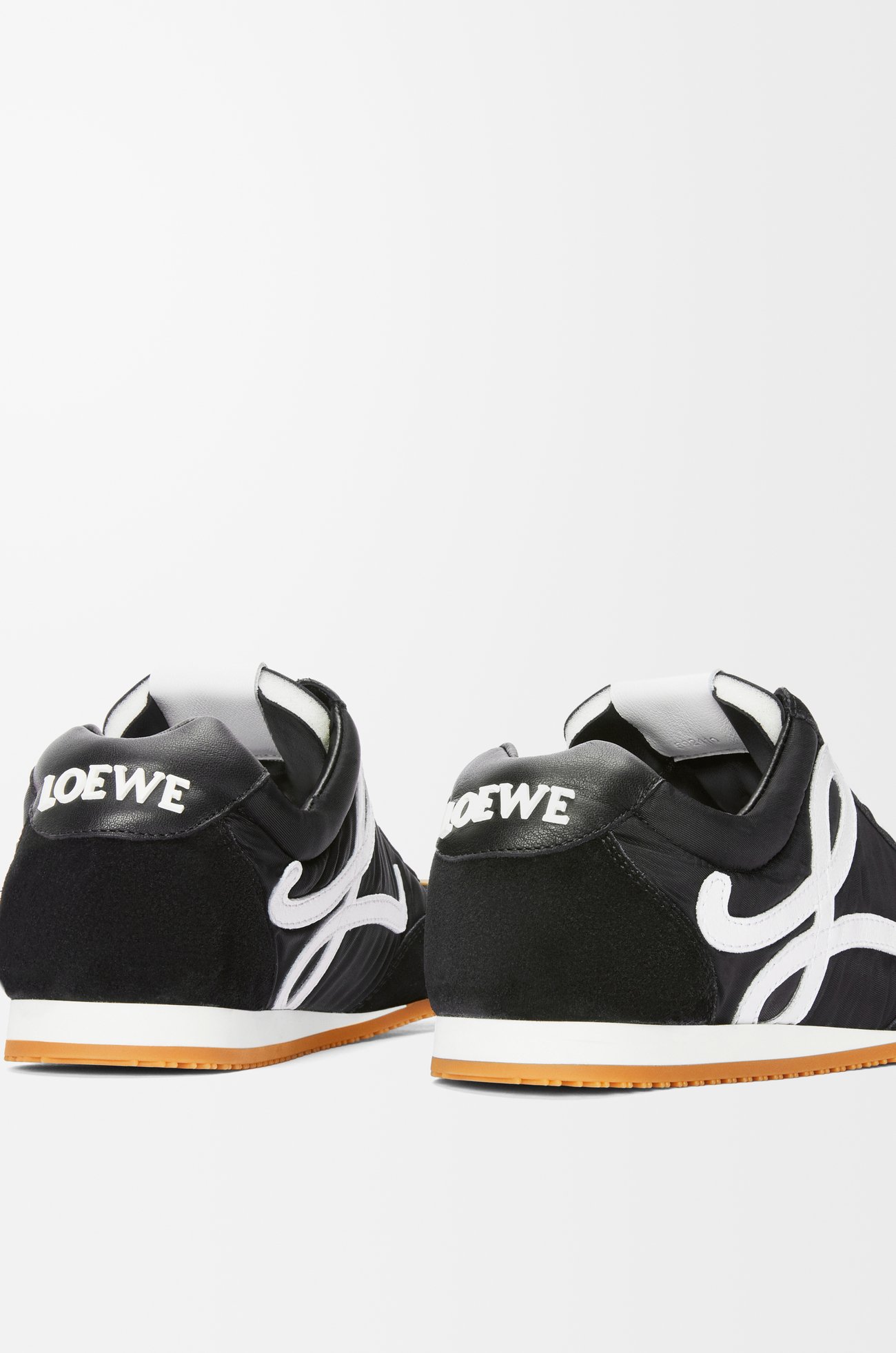 LOEWE Ballet Runner 2.0 in nylon and calfskin Black/White