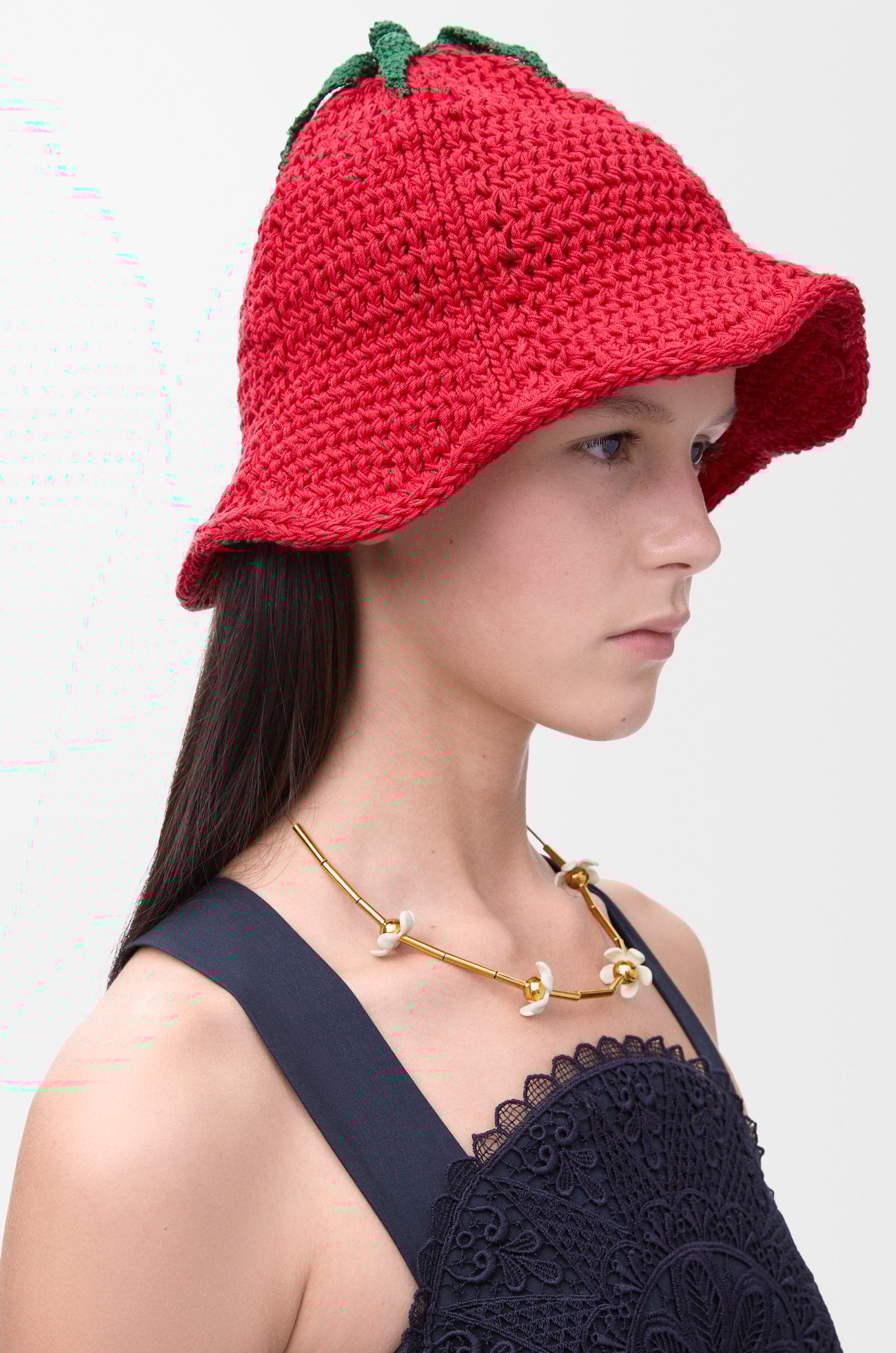 LOEWE トマト バケットハット（コットン） レッド/グリーン