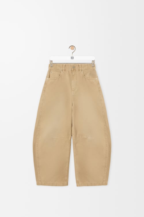 LOEWE Barrel trousers in cotton Beige