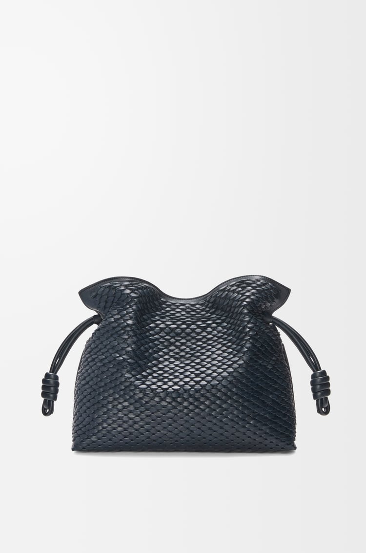 LOEWE Medium Flamenco clutch in mellow nappa lambskin Dark Ink