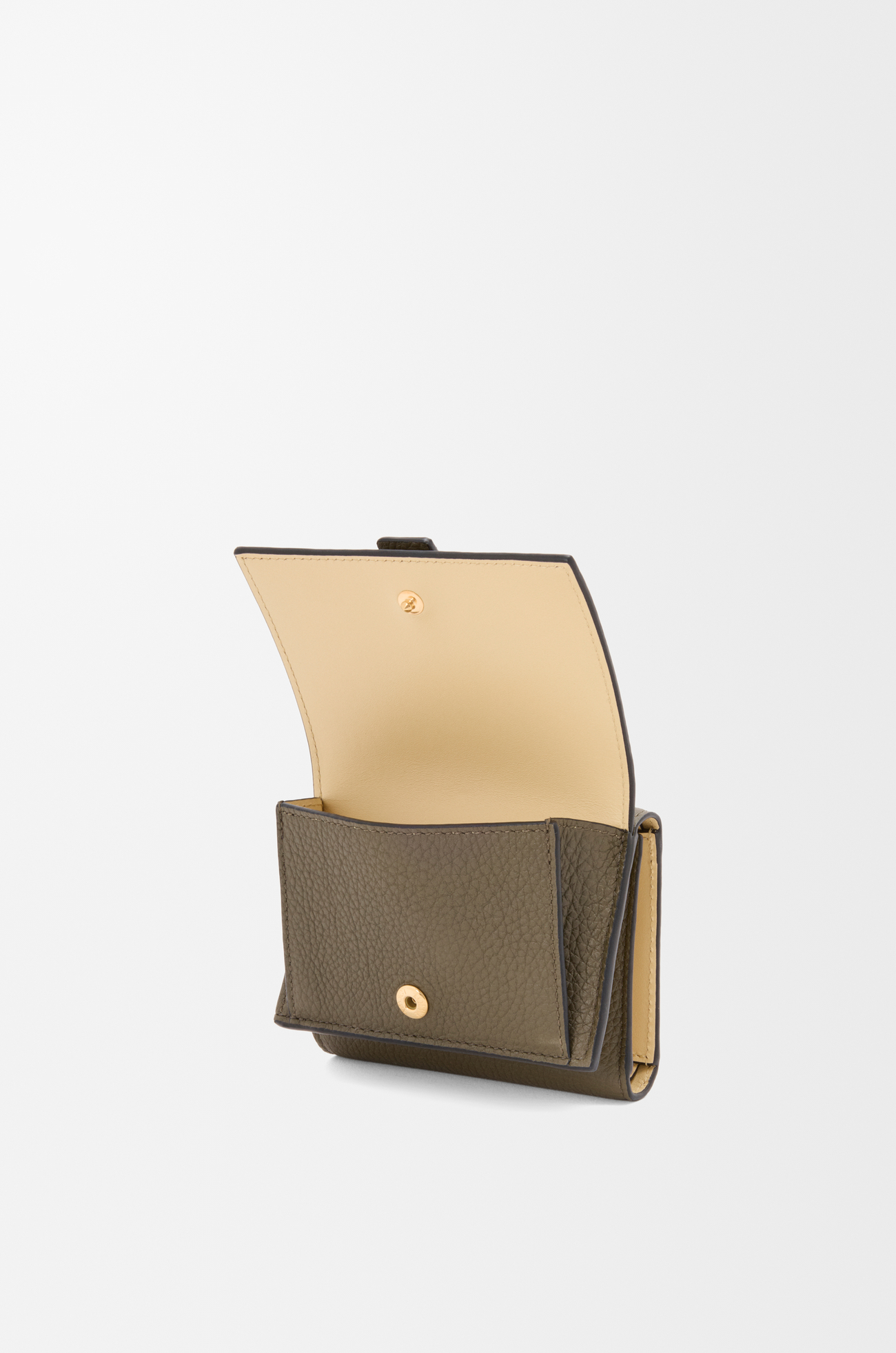 LOEWE トライフォールド ウォレット（ソフトグレインカーフ） ダークカーキグリーン/ジンジャー