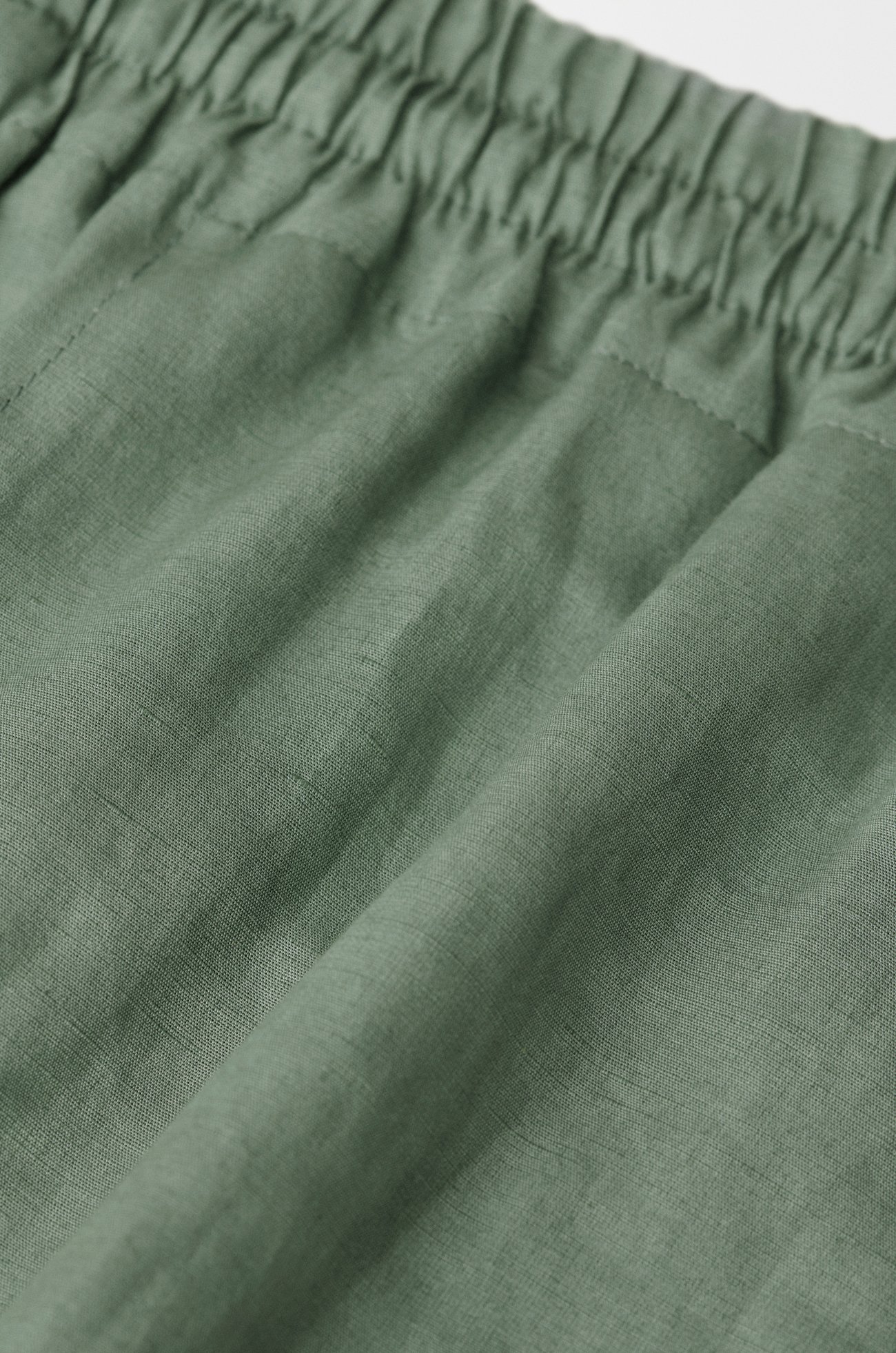 LOEWE Pantalón cropped en viscosa y lino Salvia