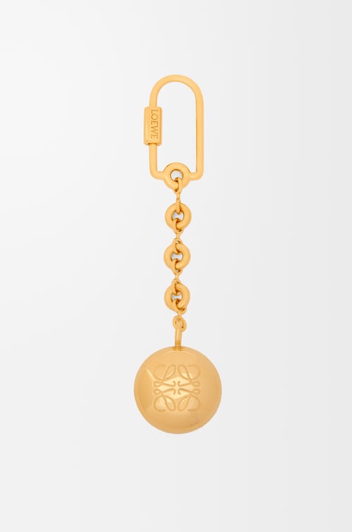 LOEWE Pebble keyring Gold