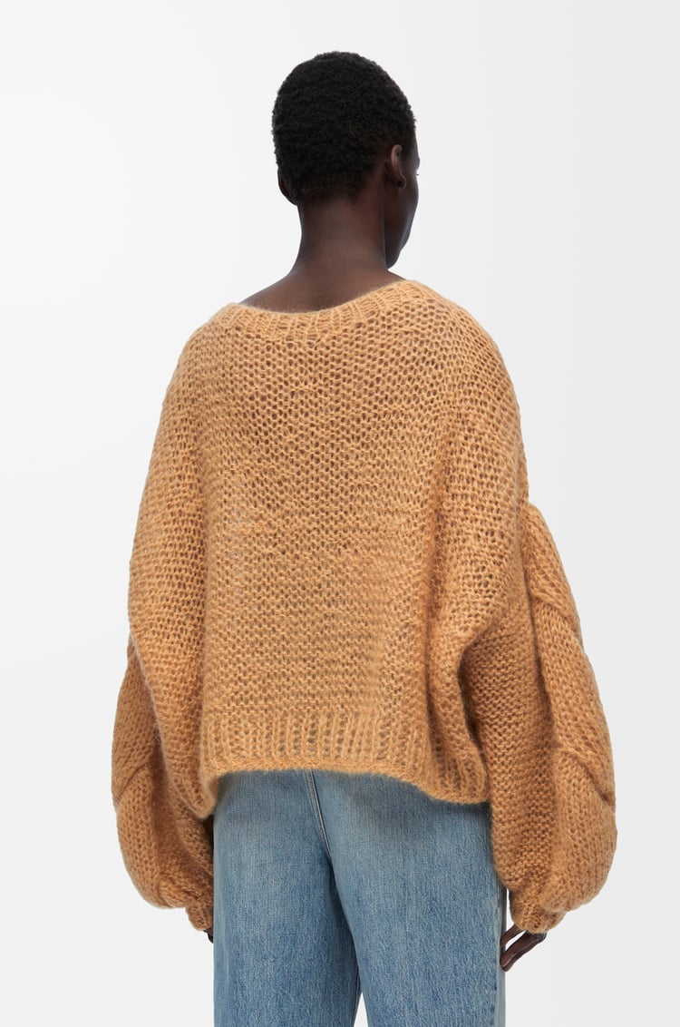 LOEWE Anagram sweater in mohair Light Camel