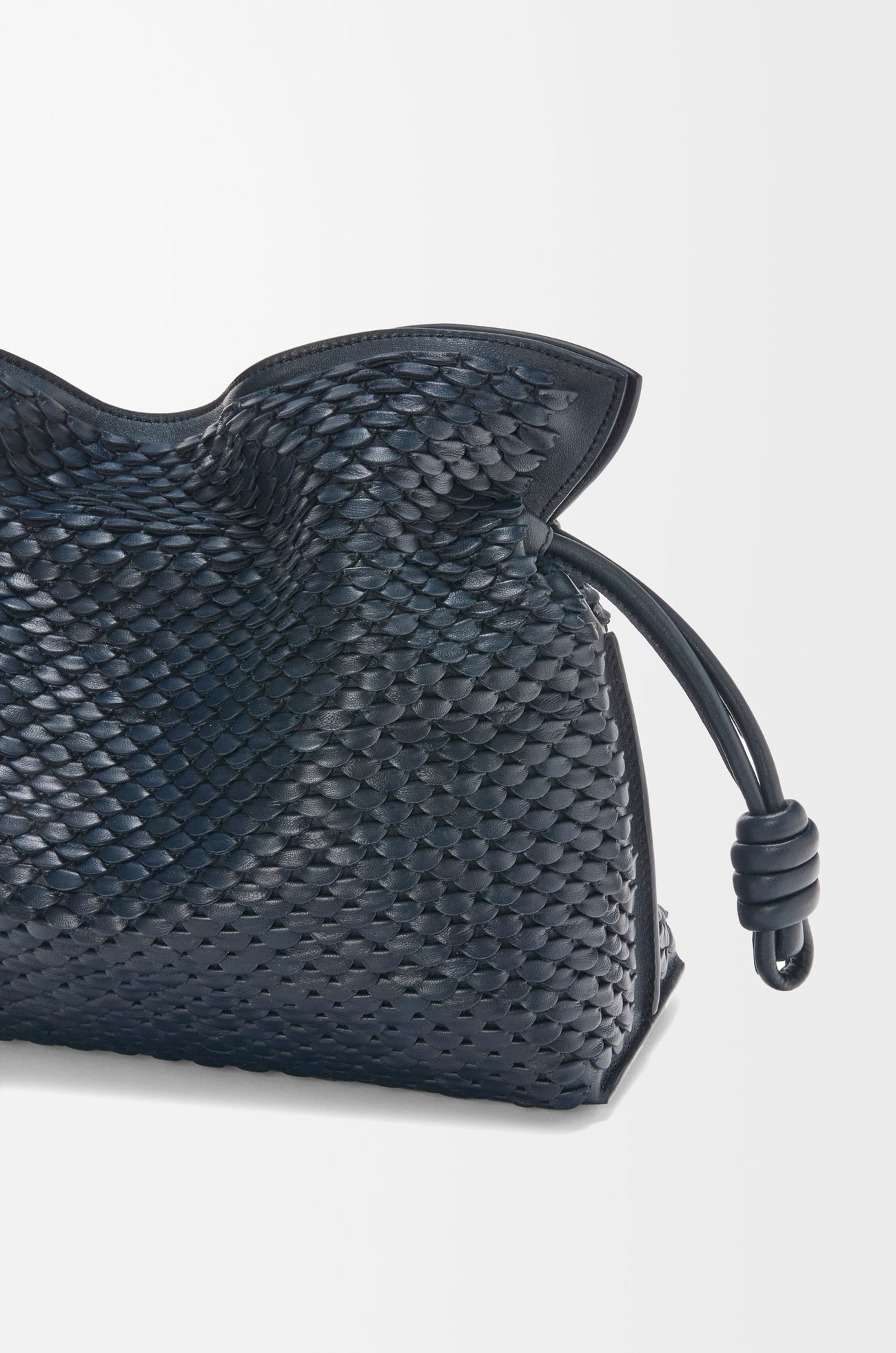 LOEWE Medium Flamenco clutch in mellow nappa lambskin Dark Ink