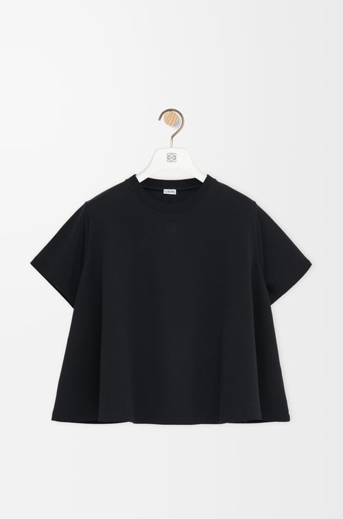 LOEWE Top trapecio en mezcla de algodón Negro