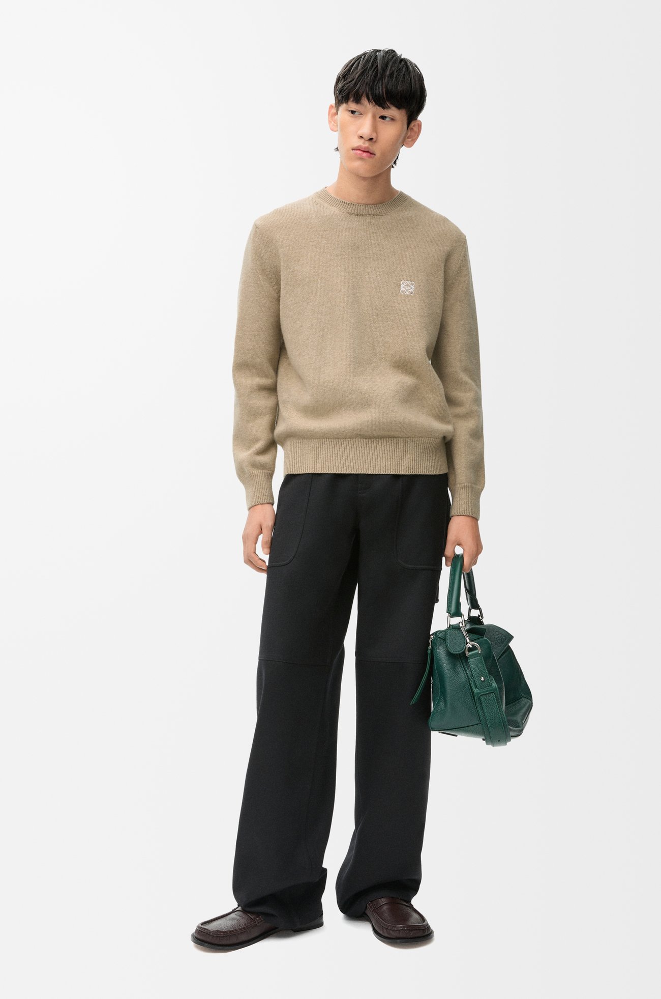 LOEWE Sweater in wool Beige Melange