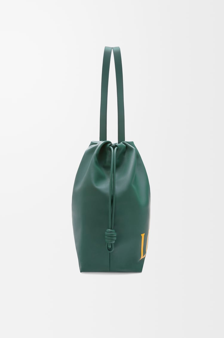 LOEWE Flamenco logo tote in nappa calfskin Evergreen