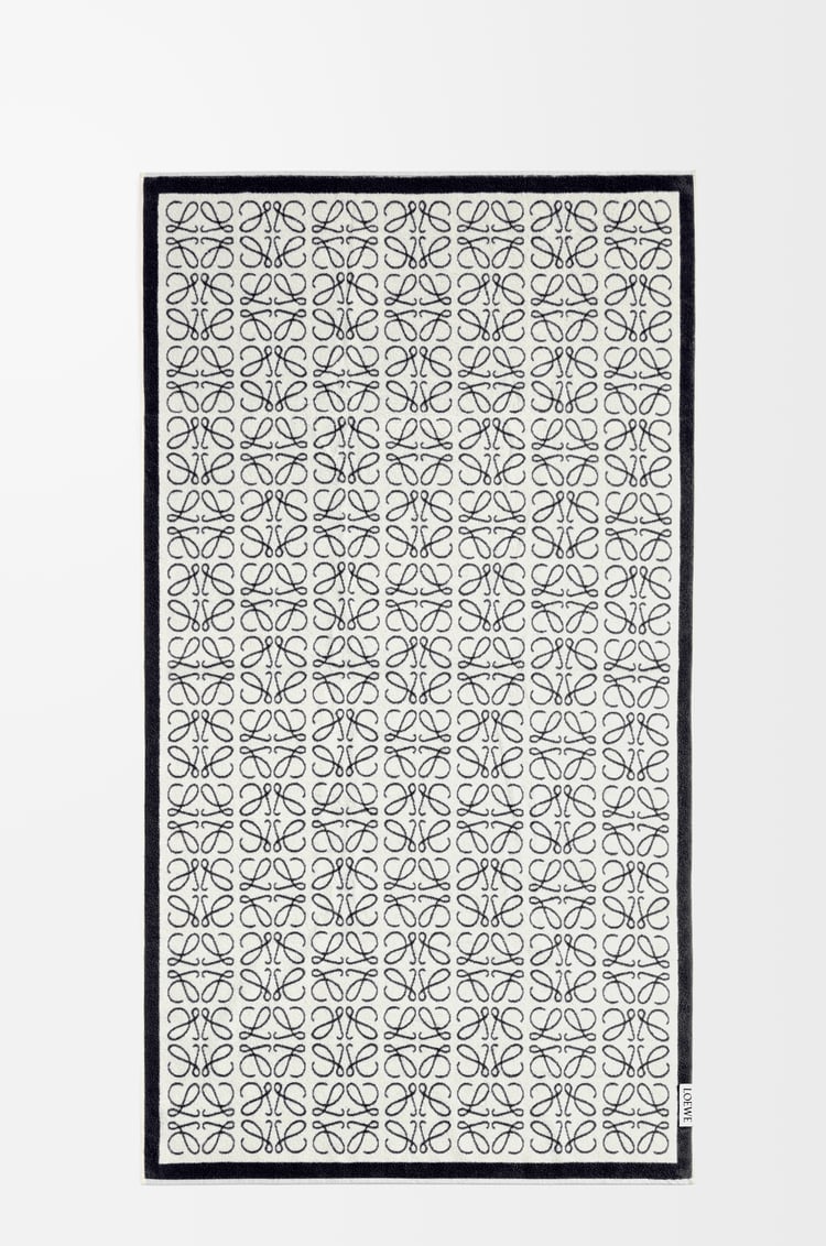 LOEWE 棉質 Anagram 毛巾 海軍藍