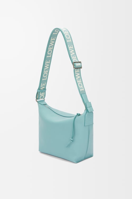 LOEWE キュービィ クロスボディバッグ スモール（サプルスムースカーフ&ジャカード） ウォーター