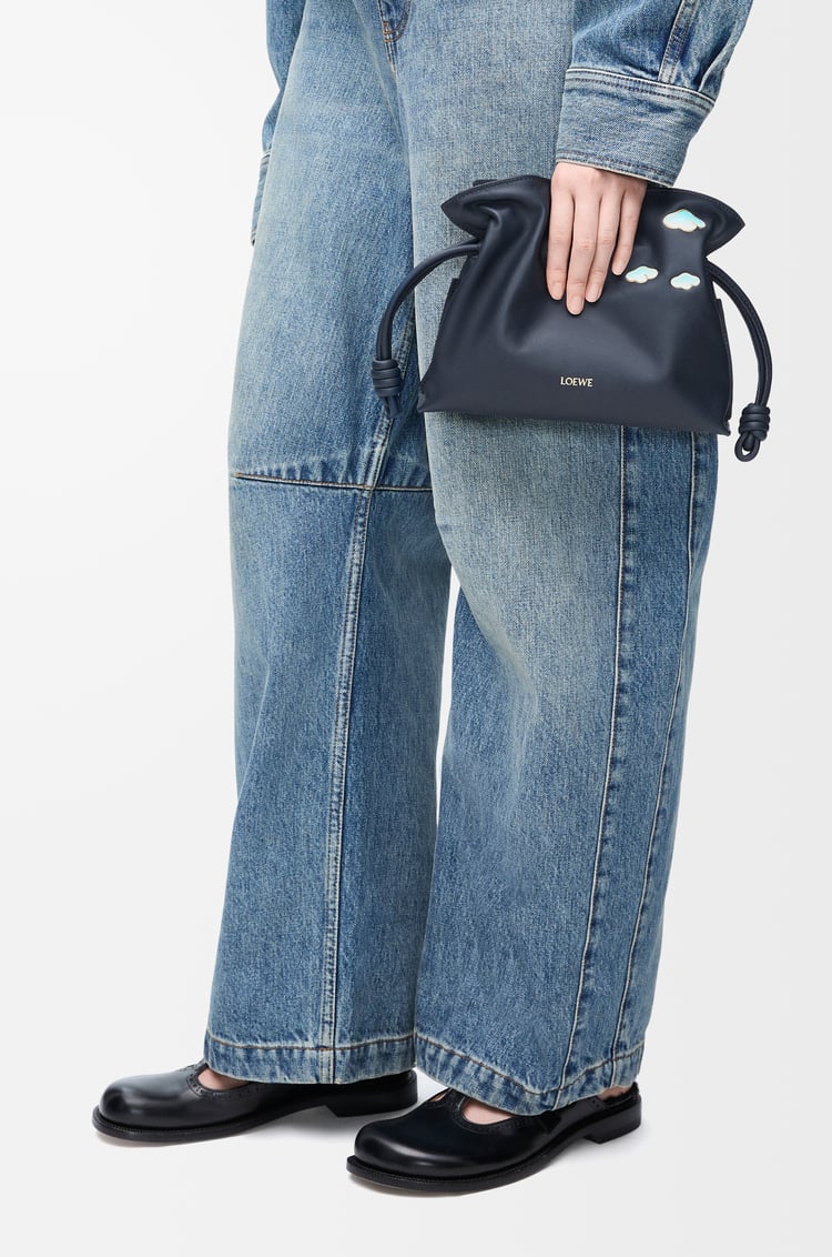 LOEWE Bolso Flamenco Clutch mini en piel napa de ternera Dark Ink
