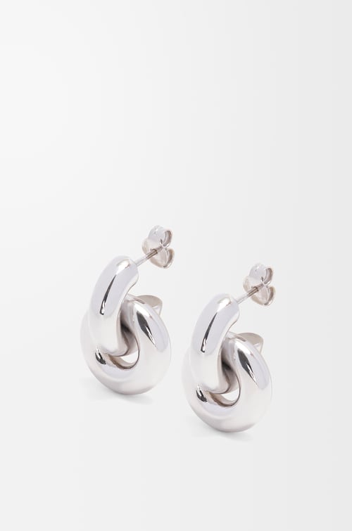 LOEWE Pendientes Donut Link en plata de ley Plata