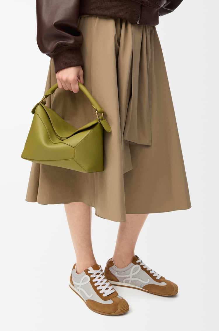 LOEWE Small Puzzle Edge bag in classic calfskin Light Moss