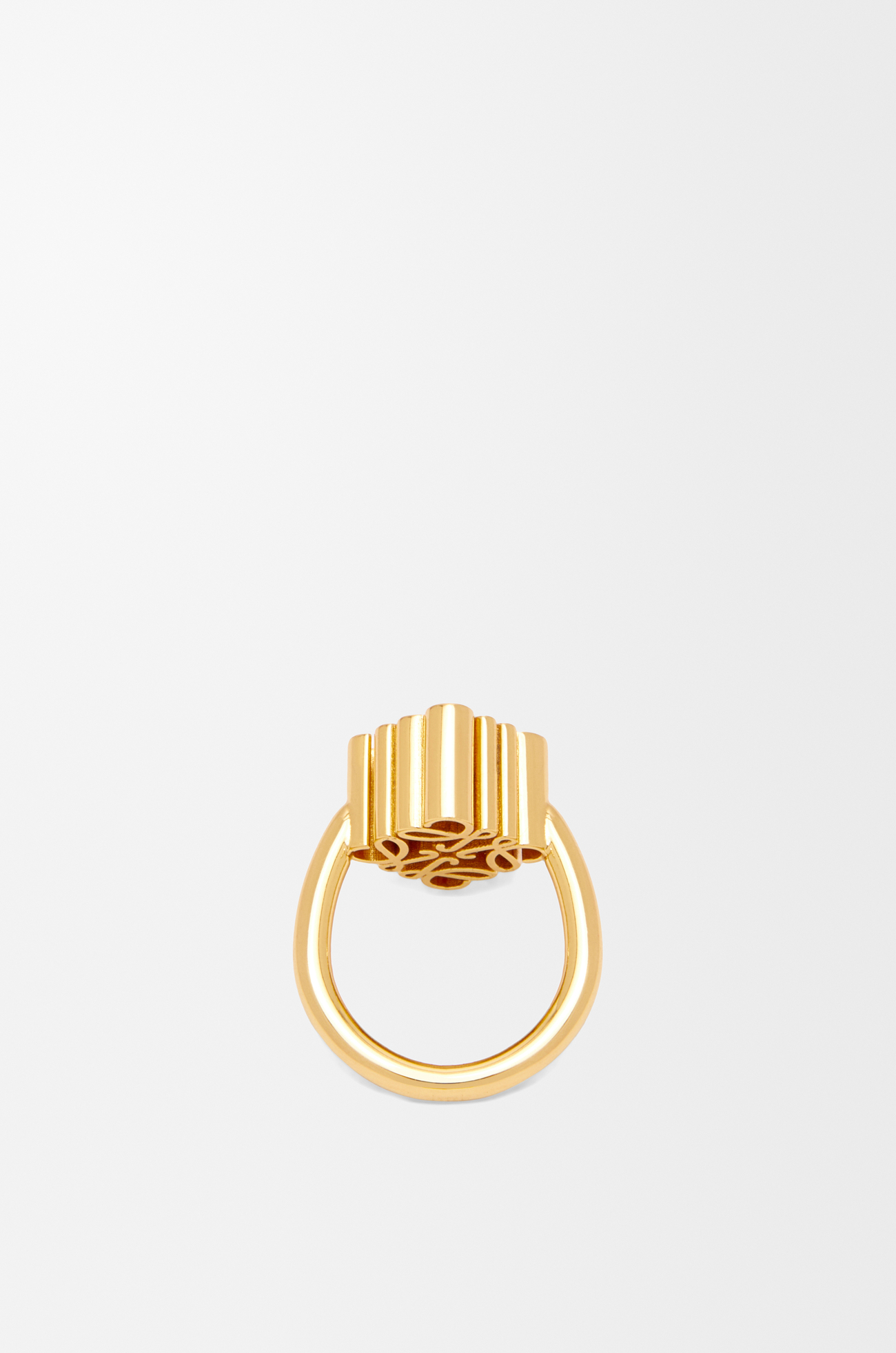 LOEWE Anillo Anagram en plata de ley Dorado