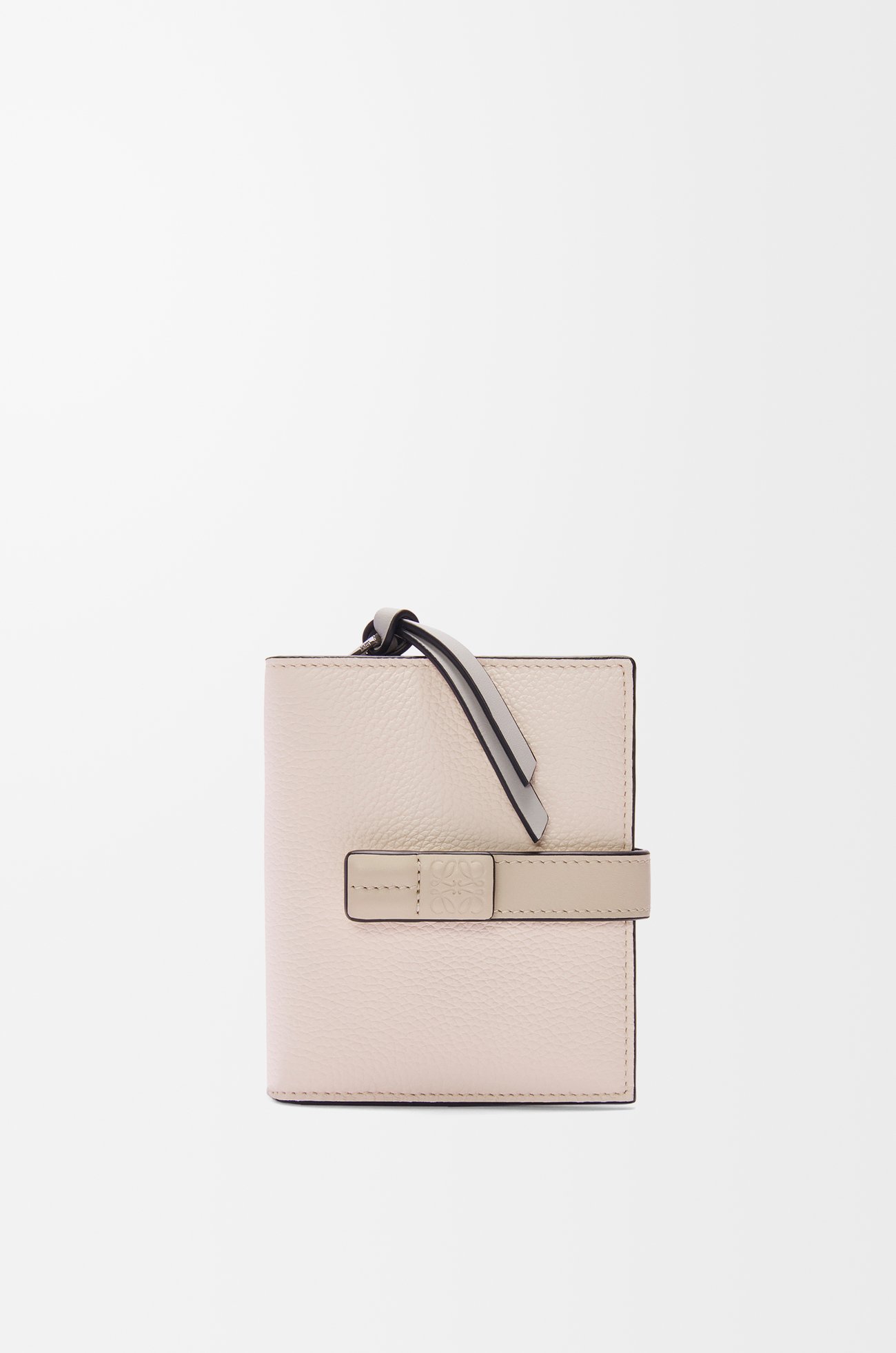 LOEWE Compact zip wallet in soft grained calfskin Talc/Light Oat