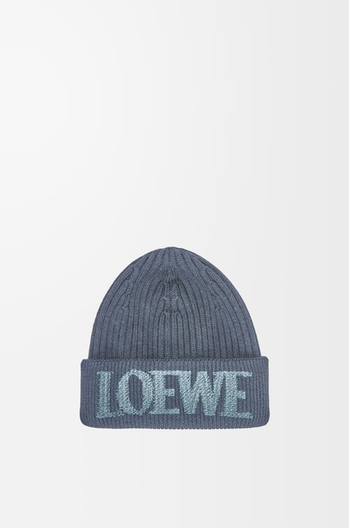 LOEWE ロエベ ビーニー（ウール） グレーブルー