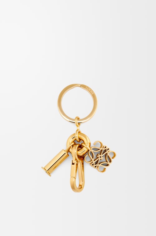 LOEWE Anagram keyring Gold