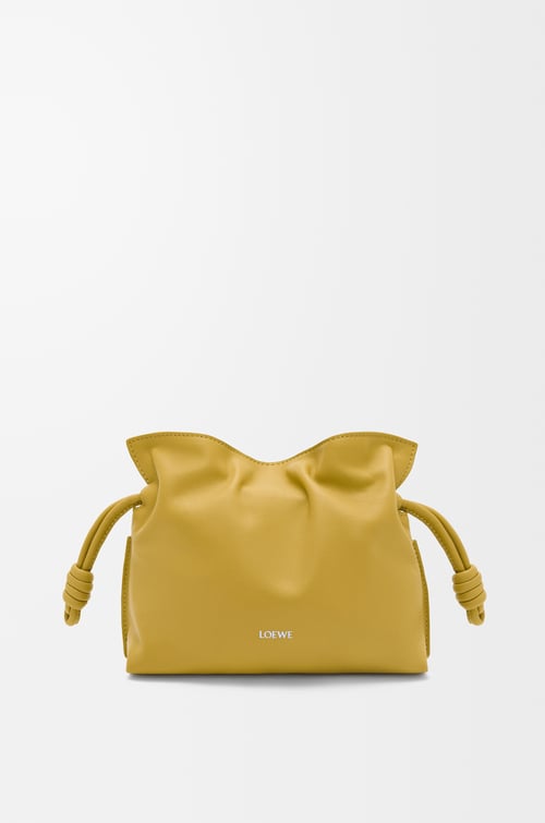 LOEWE Bolso Flamenco Clutch mini en piel napa de ternera Jengibre