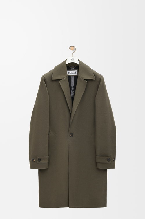 LOEWE Coat in cotton Khaki Green