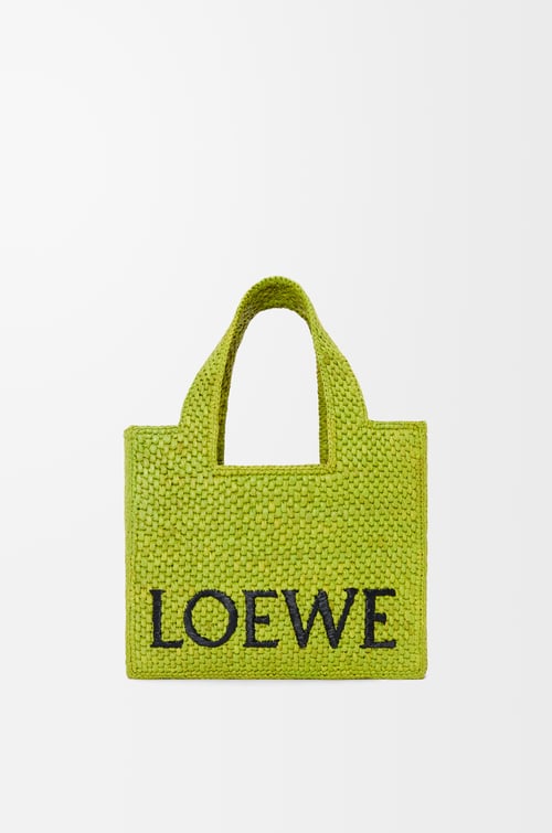 LOEWE Bolso LOEWE Font Tote pequeño en rafia Verde