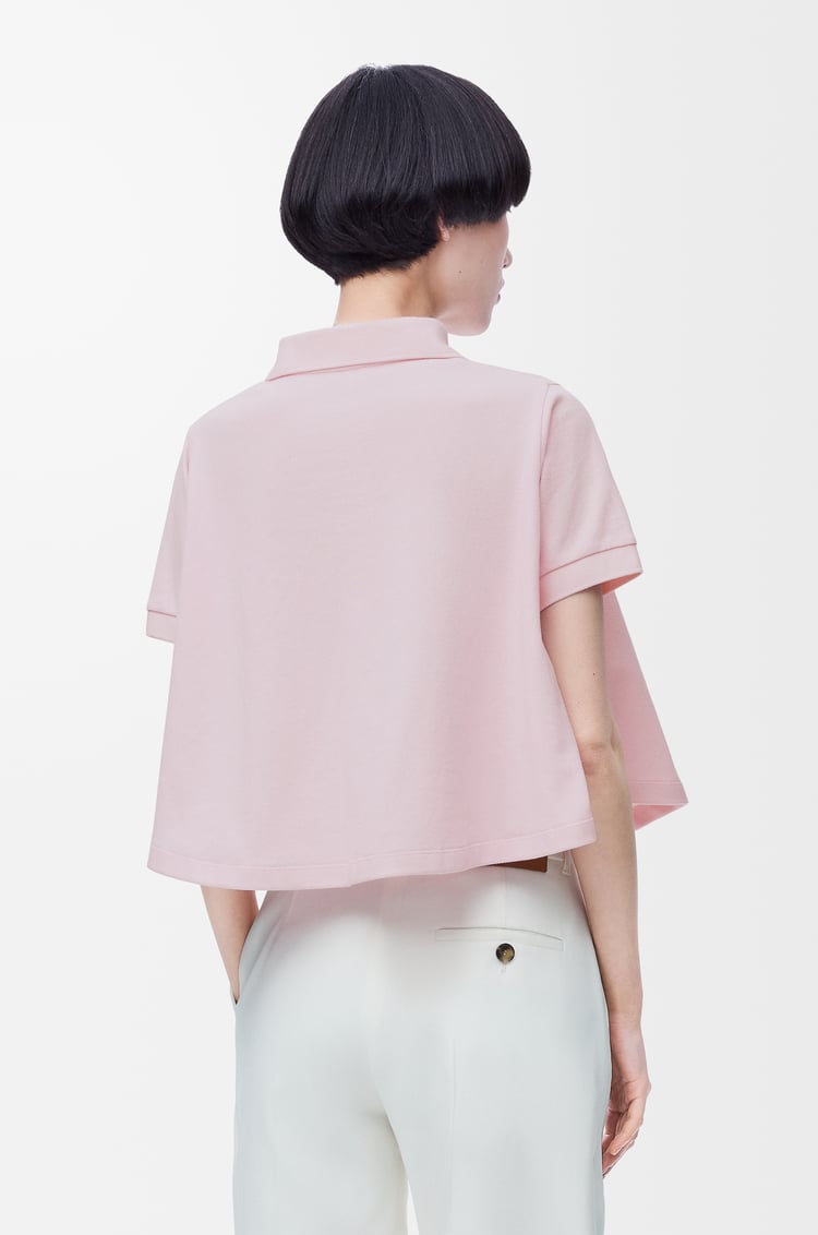 LOEWE Polo a trapezio in cotone Rosa Chiaro