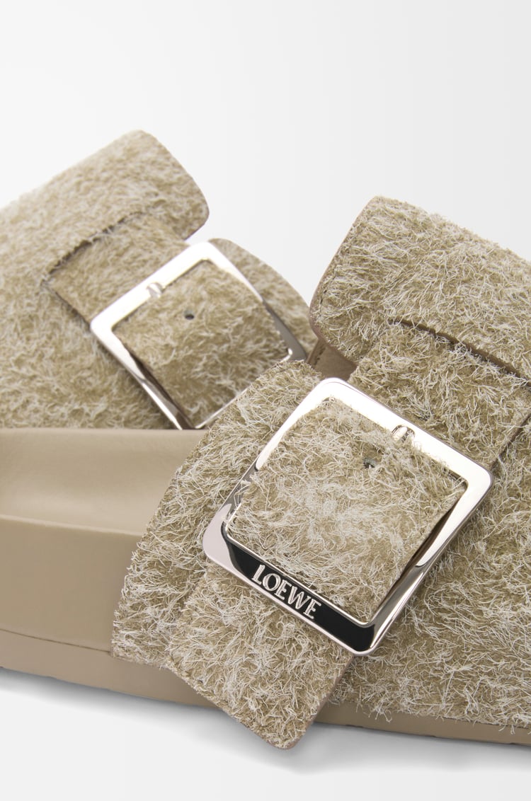 LOEWE Mule Ease Buckle en ante Verde Caqui