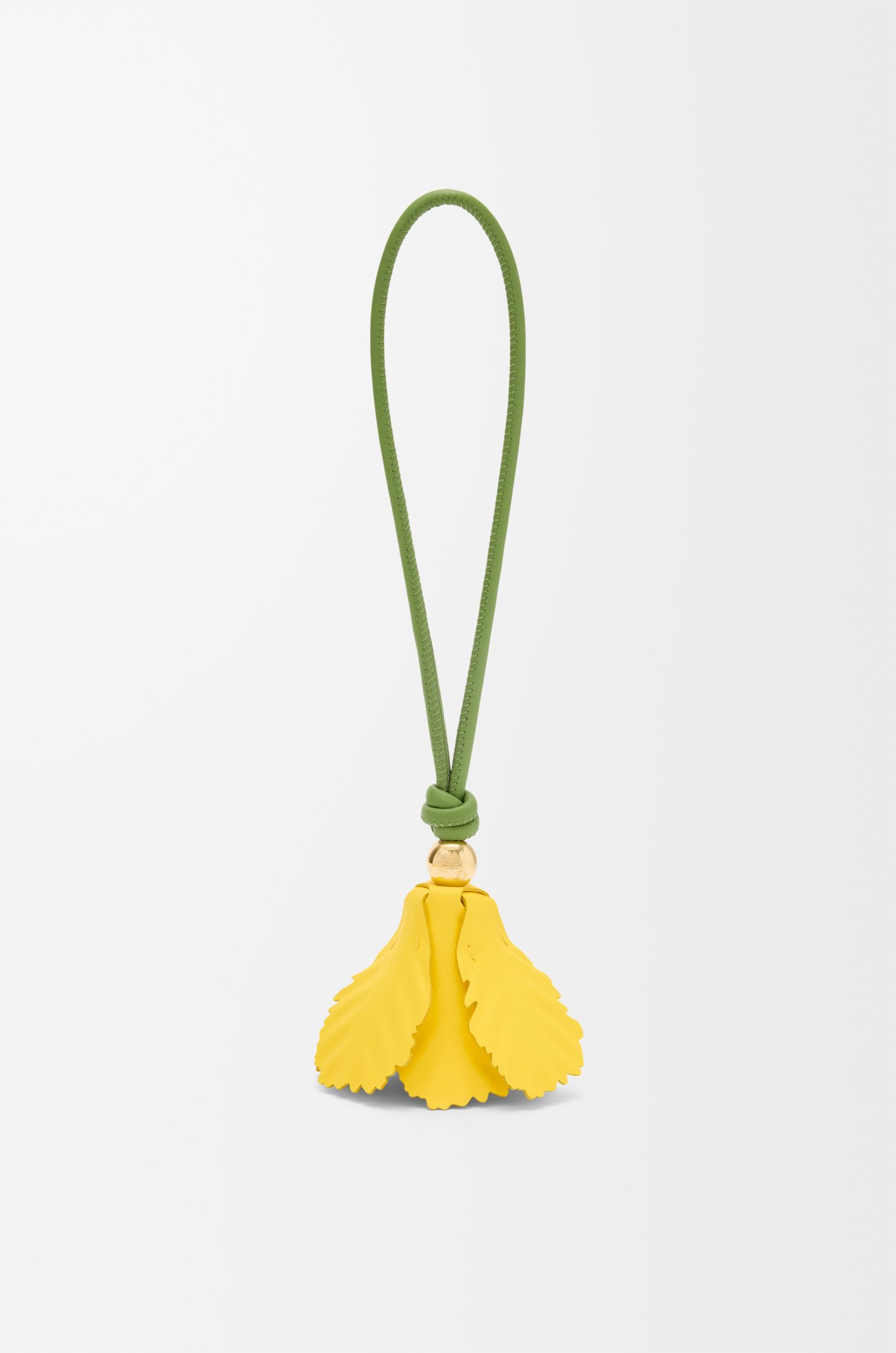 LOEWE Tulip charm in classic calfskin Yellow