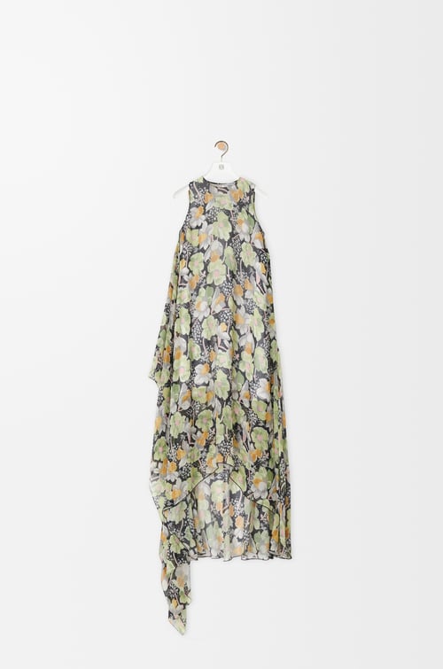 LOEWE Dress in silk Black/Multicolor