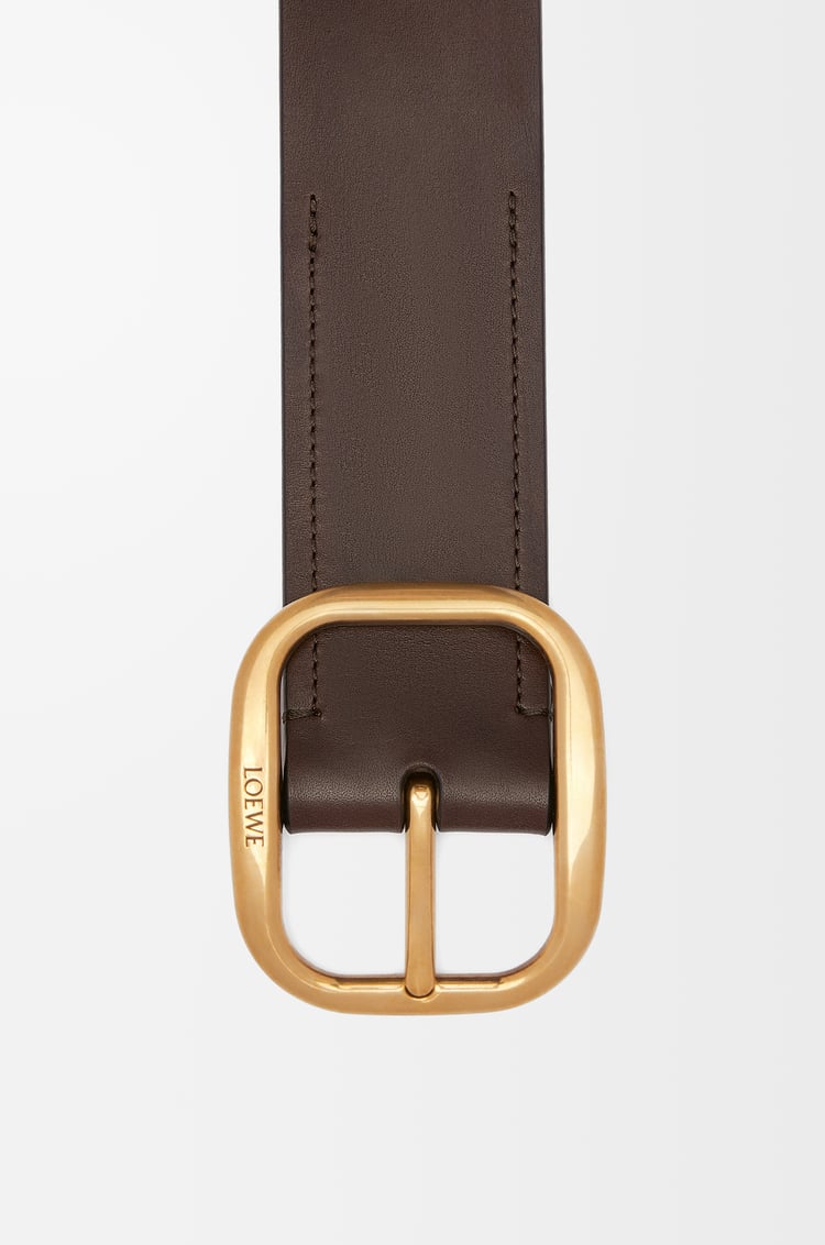 LOEWE Rounded soft belt in classic calfskin Dark Brown