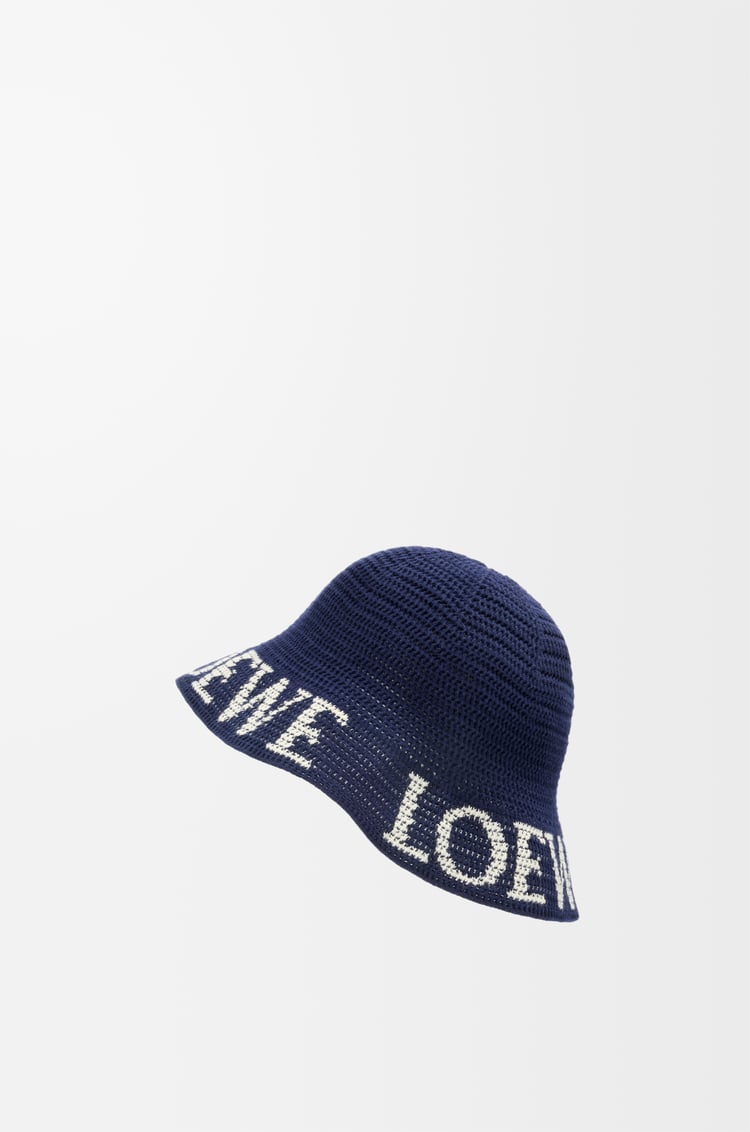 LOEWE LOEWE bucket hat in cotton Deep Navy