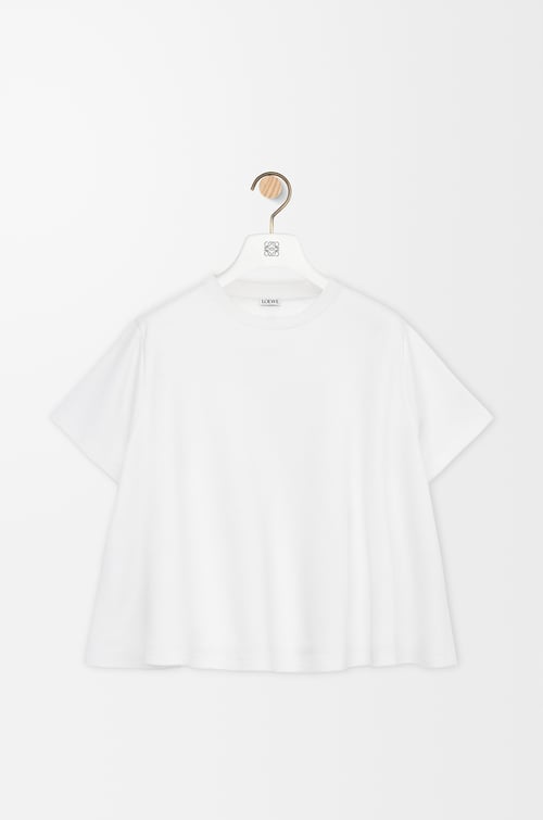 LOEWE 棉質混紡梯形上衣 白色