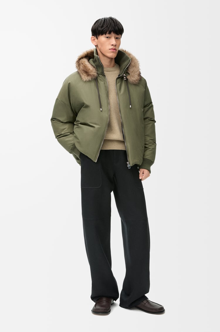 LOEWE パファー ジャケット（テクニカルコットン） カーキグリーン