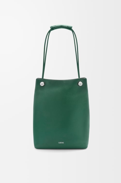 LOEWE Pebble hobo in supple grained calfskin Evergreen